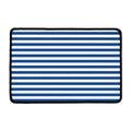 Blue And White Striped Pattern Print Kitchen Mat