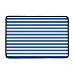 Blue And White Striped Pattern Print Kitchen Mat