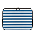 Blue And White Striped Pattern Print Laptop Sleeve