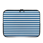 Blue And White Striped Pattern Print Laptop Sleeve