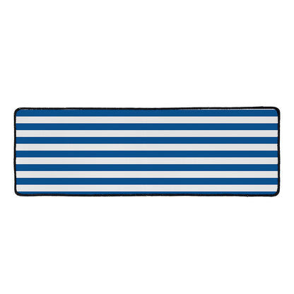 Blue And White Striped Pattern Print Long Kitchen Mat
