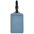 Blue And White Striped Pattern Print Luggage Tag