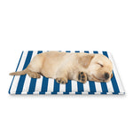Blue And White Striped Pattern Print Pet Cooling Mat Cover