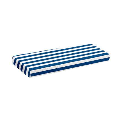 Blue And White Striped Pattern Print Piano Keyboard Cover