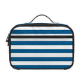 Blue And White Striped Pattern Print Portable Lunch Bag