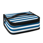 Blue And White Striped Pattern Print Small Lunch Bag