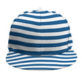 Blue And White Striped Pattern Print Snapback Cap