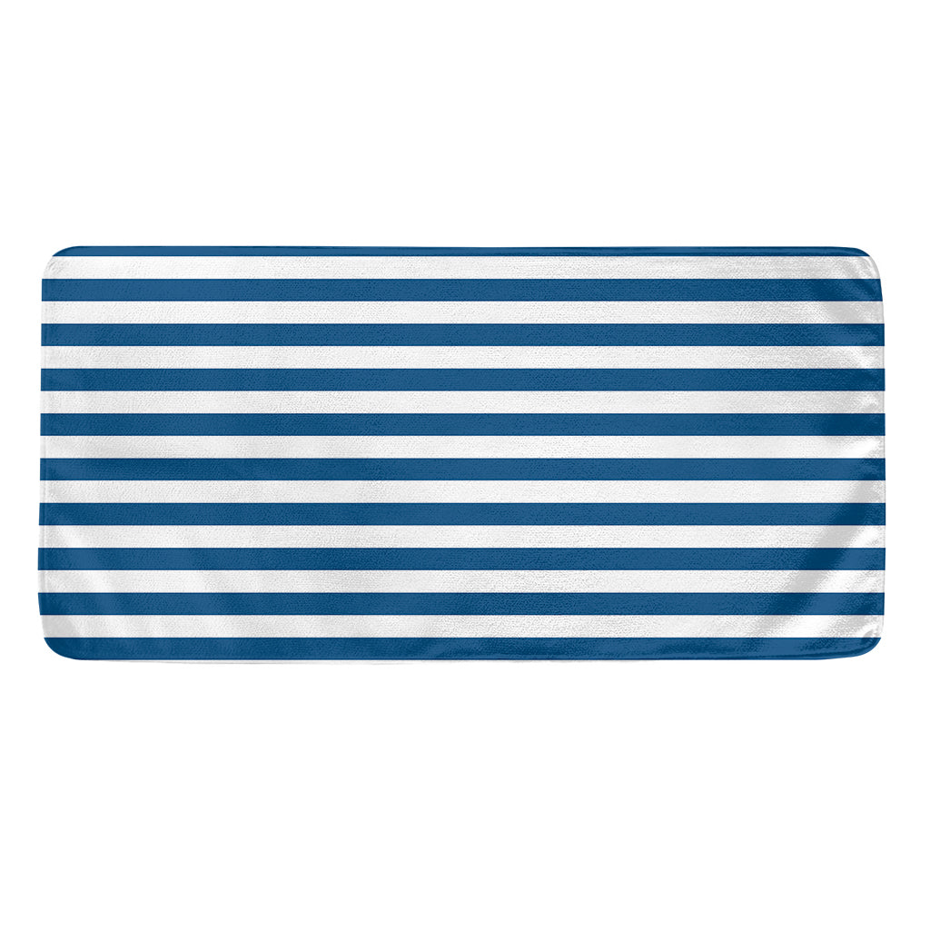 Blue And White Striped Pattern Print Towel