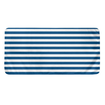 Blue And White Striped Pattern Print Towel
