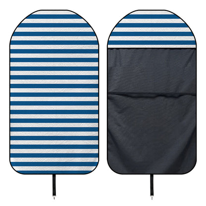 Blue And White Striped Pattern Print Waterproof Car Seat Cover