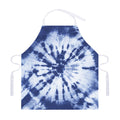 Blue And White Tie Dye Print Adjustable Apron