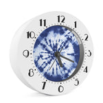 Blue And White Tie Dye Print Alarm Clock