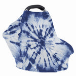 Blue And White Tie Dye Print Baby Seat Cover