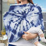 Blue And White Tie Dye Print Baby Seat Cover