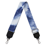 Blue And White Tie Dye Print Bag Strap