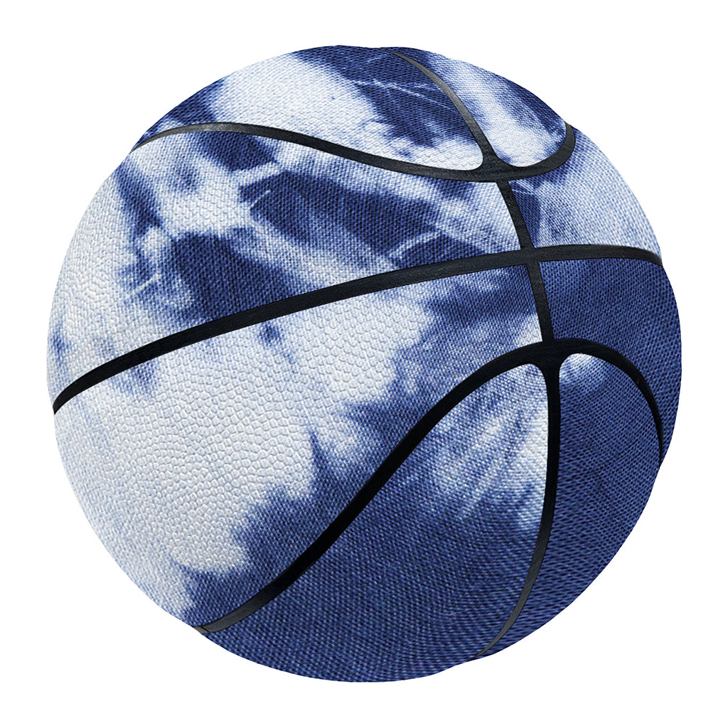 Blue And White Tie Dye Print Basketball
