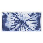 Blue And White Tie Dye Print Beach Towel