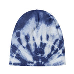 Blue And White Tie Dye Print Beanie