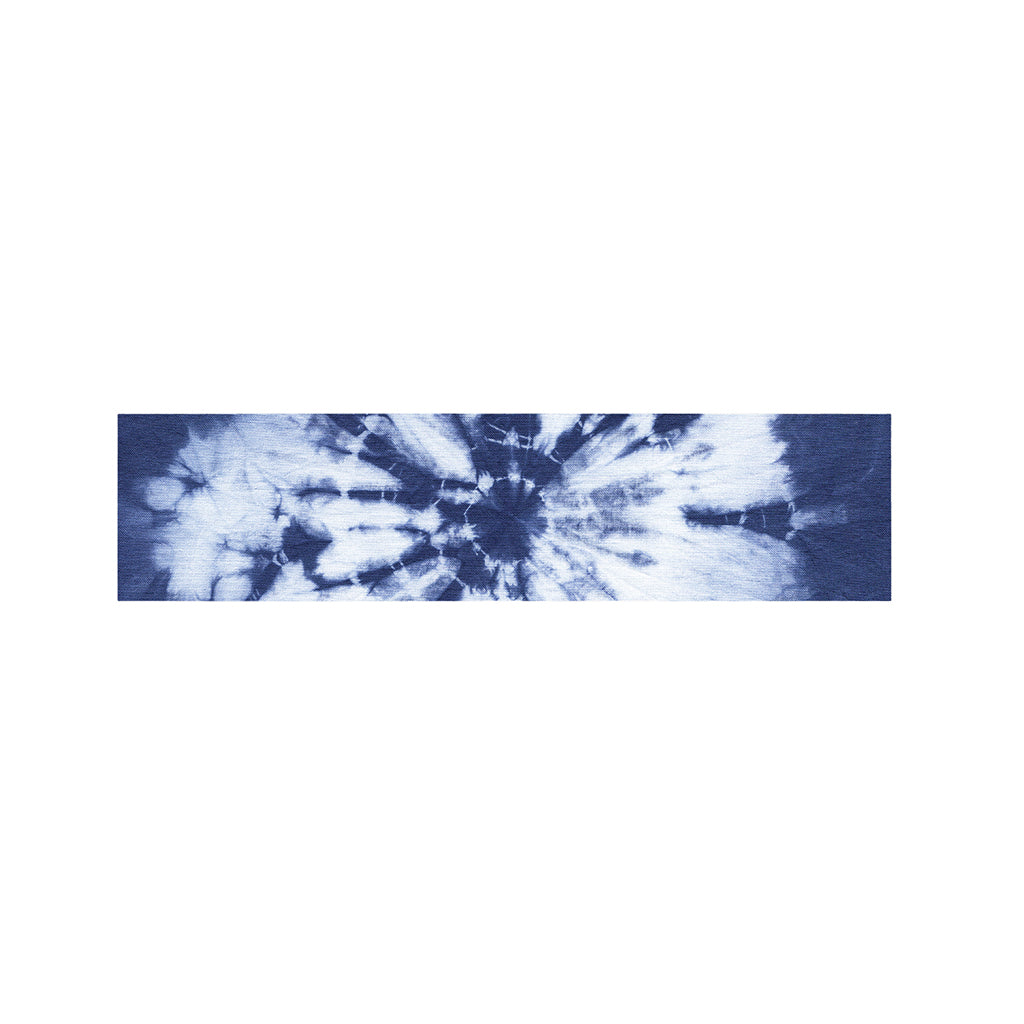 Blue And White Tie Dye Print Bed Runner