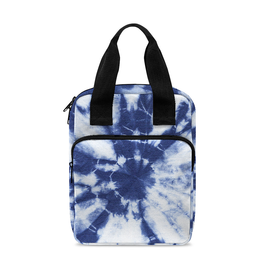 Blue And White Tie Dye Print Bible Tote Bag