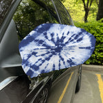 Blue And White Tie Dye Print Car Side Mirror Covers