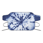Blue And White Tie Dye Print Car Windshield Snow Cover