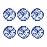 Blue And White Tie Dye Print Coaster Set