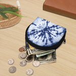 Blue And White Tie Dye Print Coin Purse