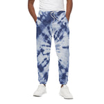 Blue And White Tie Dye Print Cotton Pants