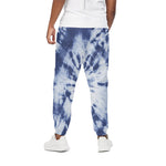 Blue And White Tie Dye Print Cotton Pants