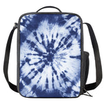 Blue And White Tie Dye Print Crossbody Lunch Bag