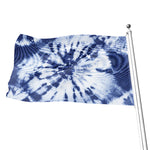 Blue And White Tie Dye Print Flag