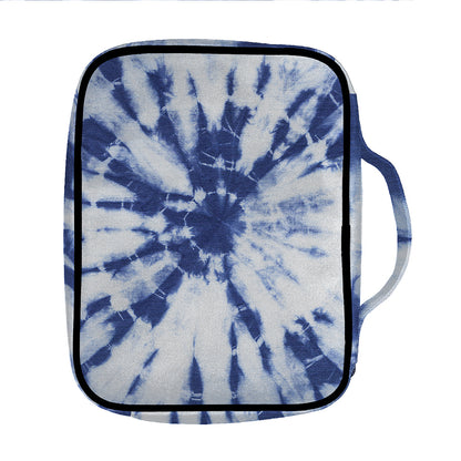 Blue And White Tie Dye Print Front Pocket Bible Bag