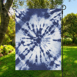 Blue And White Tie Dye Print Garden Flag