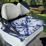 Blue And White Tie Dye Print Golf Cart Seat Cover