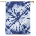 Blue And White Tie Dye Print House Flag
