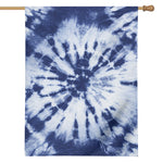 Blue And White Tie Dye Print House Flag