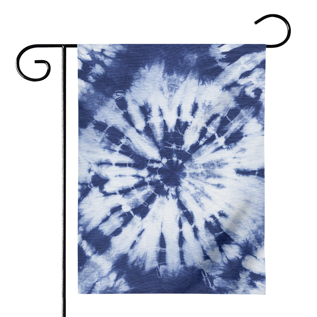 Blue And White Tie Dye Print House Flag