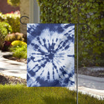Blue And White Tie Dye Print House Flag
