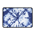 Blue And White Tie Dye Print Kitchen Mat