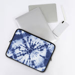 Blue And White Tie Dye Print Laptop Sleeve