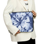 Blue And White Tie Dye Print Laptop Sleeve