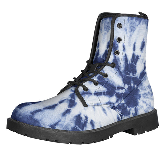 Blue And White Tie Dye Print Backpack