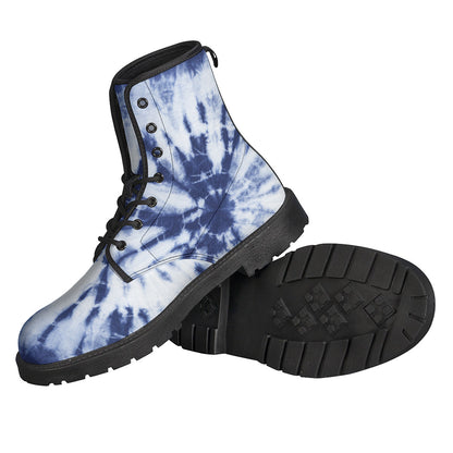 Blue And White Tie Dye Print Backpack