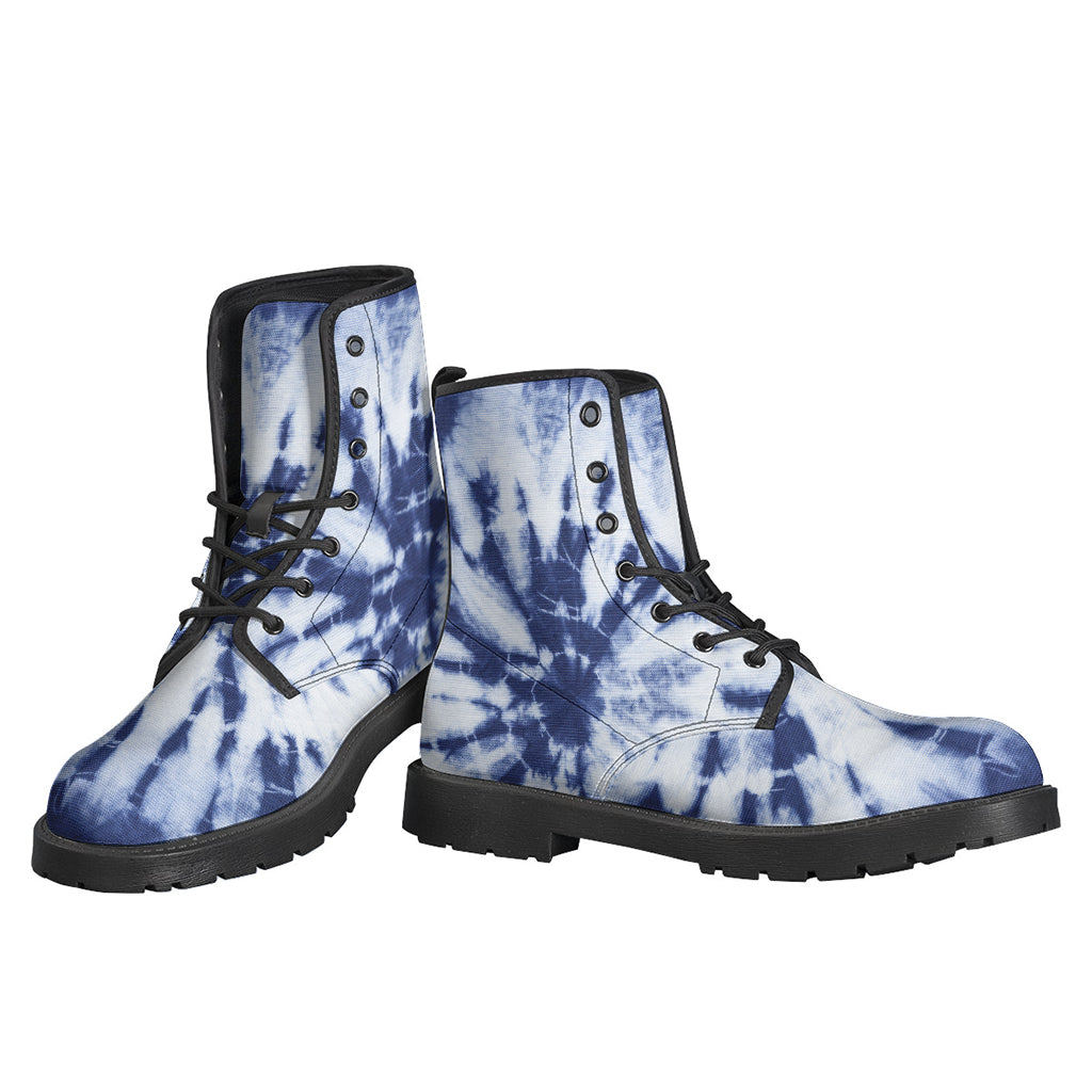 Blue And White Tie Dye Print Backpack