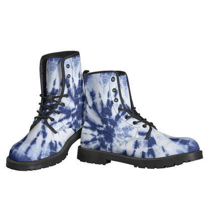Blue And White Tie Dye Print Backpack