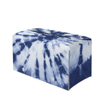Blue And White Tie Dye Print Leather Tissue Box Cover