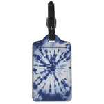 Blue And White Tie Dye Print Luggage Tag