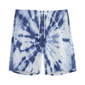 Blue And White Tie Dye Print Men's Athletic Shorts