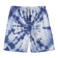 Blue And White Tie Dye Print Men's Swim Trunks